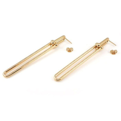 Tiffany & Co Tiffany & Co Earrings Hardware Double Long 18k Pink Gold
