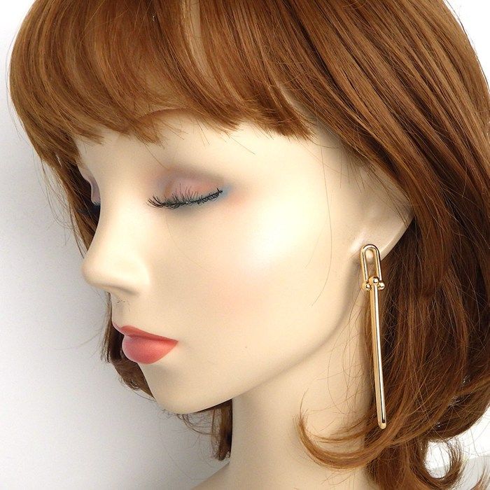 Tiffany & Co Tiffany & Co Earrings Hardware Double Long 18k Pink Gold