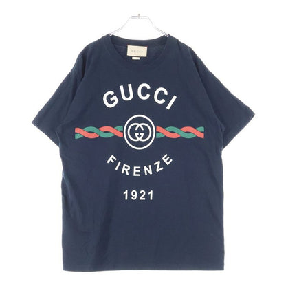 Gucci Firenze 1921 Print Tee Firenze Logo Print Short Sleeve Tee Cut And Sewn
