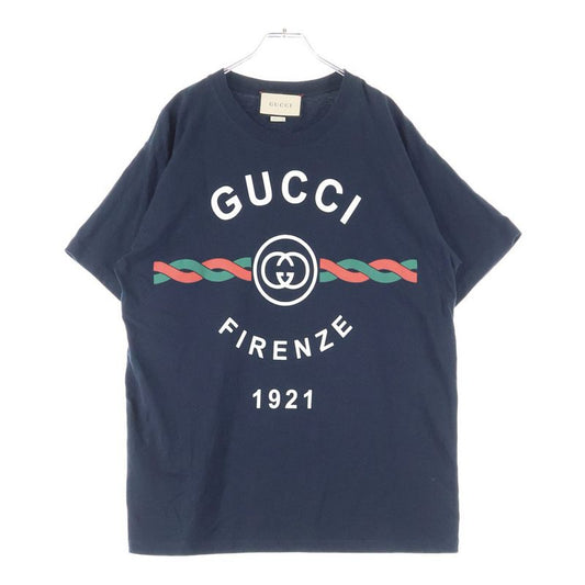 Gucci Firenze 1921 Print Tee Firenze Logo Print Short Sleeve Tee Cut And Sewn