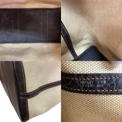 Hermes Garden Party PM Handbag Tote Bag Purse Brand Shoulder Beige Unisex