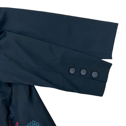 Yves Saint Laurent Vintage Embroidery Wool Collarless Jacket