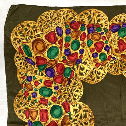 Chanel Gripore Scarf Khaki Bijoux Jewelry Women