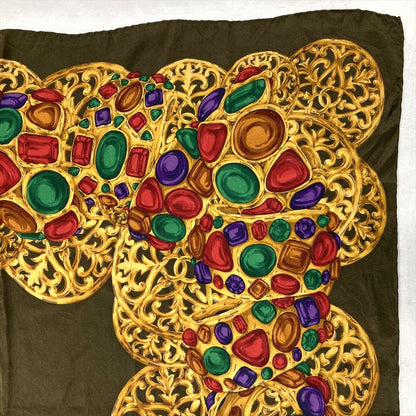 Chanel Gripore Scarf Khaki Bijoux Jewelry Women