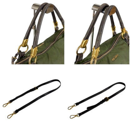 Prada 2WAY Shoulder Bag Tote Bag Tessuto Nylon Leather Khaki Green