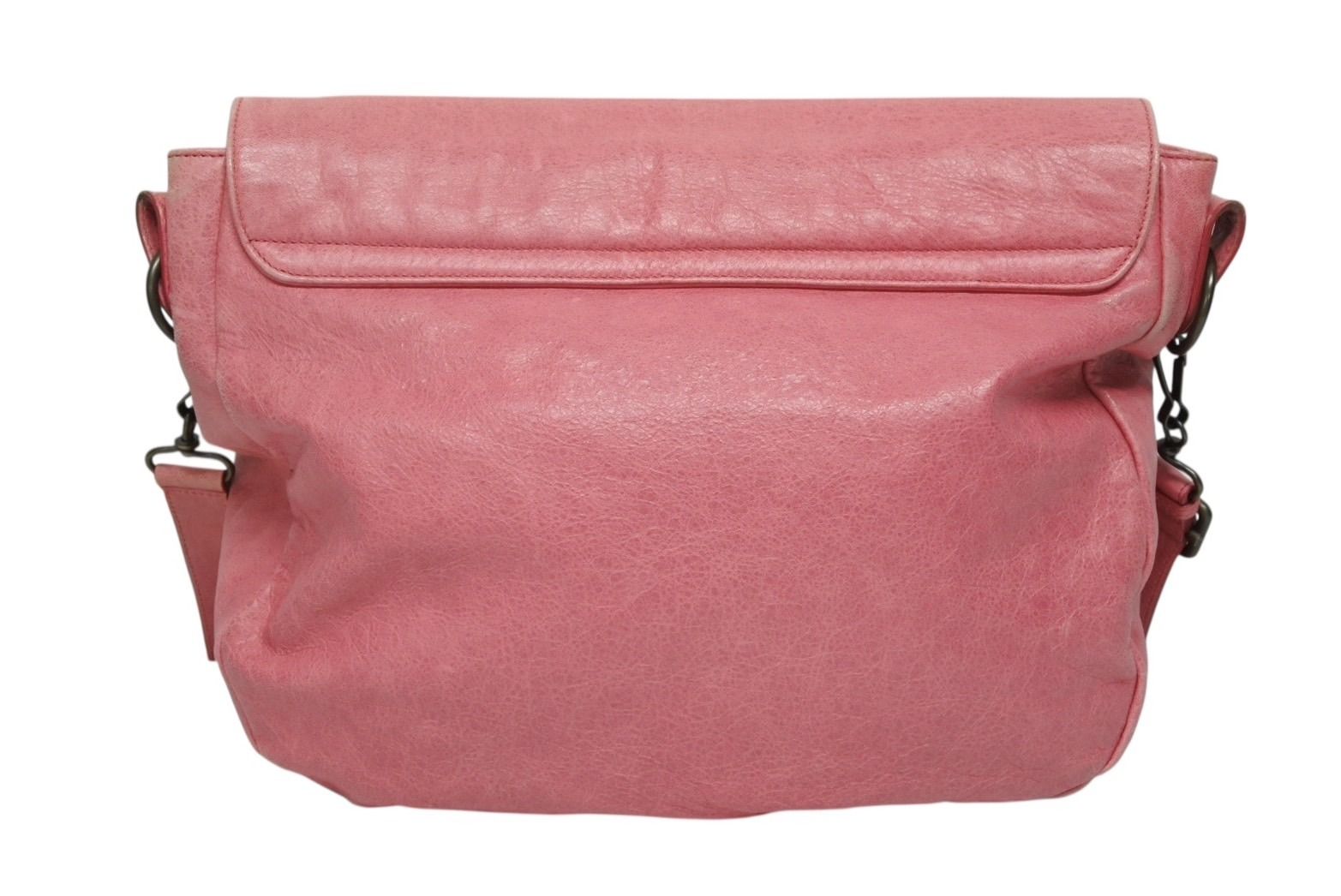 Balenciaga Folk Shoulder Bag Leather Pink Antique Gold — view 3