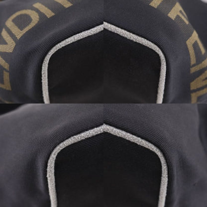 Fendi Logo One Handle Nylon Canvas Black Ladies Handbag