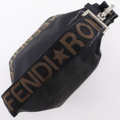Fendi Logo One Handle Nylon Canvas Black Ladies Handbag