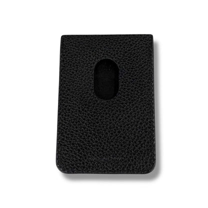 Balenciaga Magnetic Card Holder Black Leather Card Case Pass Case