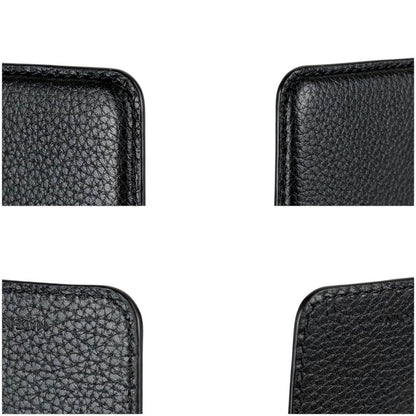Balenciaga Magnetic Card Holder Black Leather Card Case Pass Case