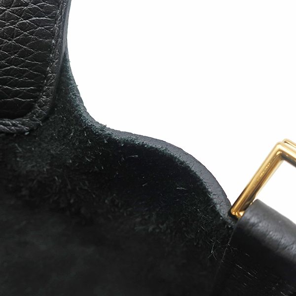 Hermes Handbag Picotin Lock PM Taurillon Clemence Black Gold Hardware Black U