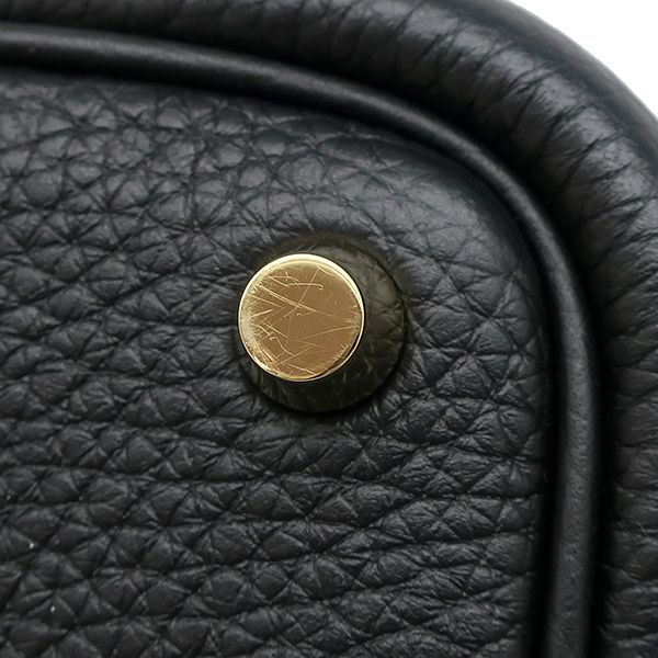 Hermes Handbag Picotin Lock PM Taurillon Clemence Black Gold Hardware Black U