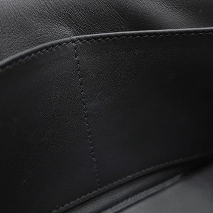 Hermes Shoulder Bag Geta Chevre Misol Black Gold Hardware Black K Engraved