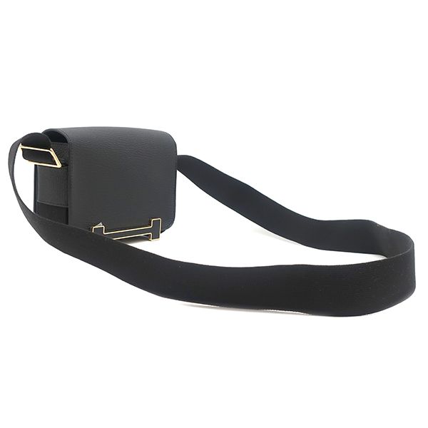 Hermes Shoulder Bag Geta Chevre Misol Black Gold Hardware Black K Engraved