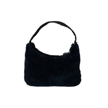 Prada Terry Mini Re-edition Triangle Logo Hardware Pile Handbag One