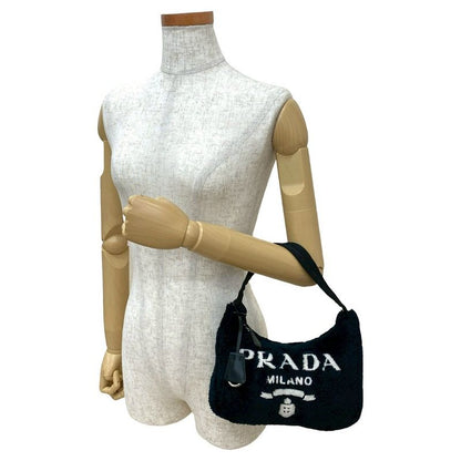Prada Terry Mini Re-edition Triangle Logo Hardware Pile Handbag One