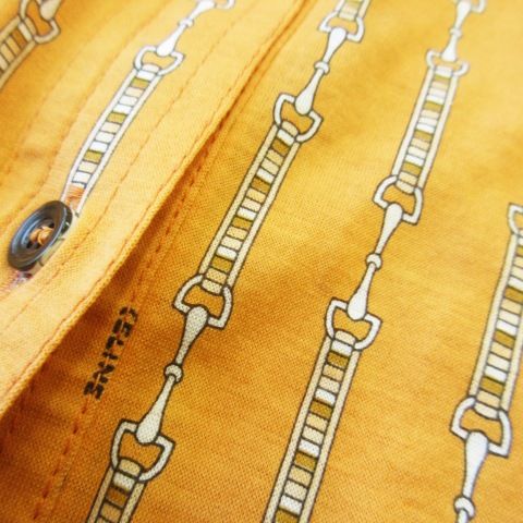 Celine Vintage Knit Shirt Blouse Long Sleeve Cotton Light Hand Stretch Bit