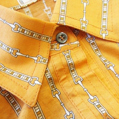 Celine Vintage Knit Shirt Blouse Long Sleeve Cotton Light Hand Stretch Bit