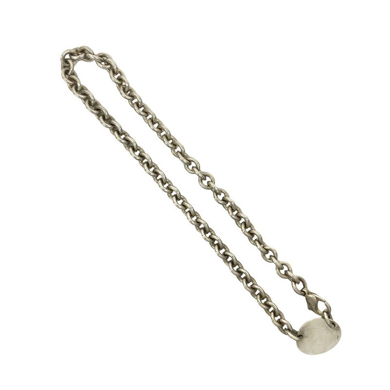 Tiffany & Co Return To Oval Necklace Silver 925 Chain Choker