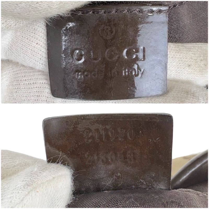 Gucci GG Canvas Sherry Line Tote Bag Tricolor Brown