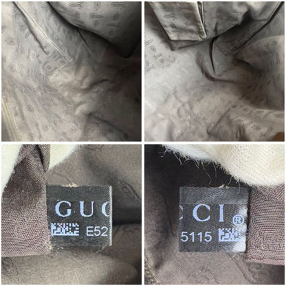 Gucci GG Canvas Sherry Line Tote Bag Tricolor Brown