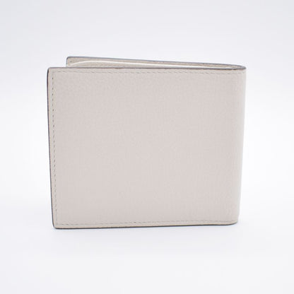 Gucci Wallet Logo Print Bifold Wallet Leather White 31bs007