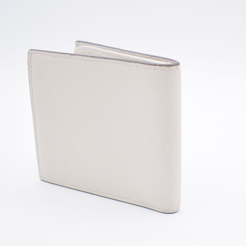 Gucci Wallet Logo Print Bifold Wallet Leather White 31bs007