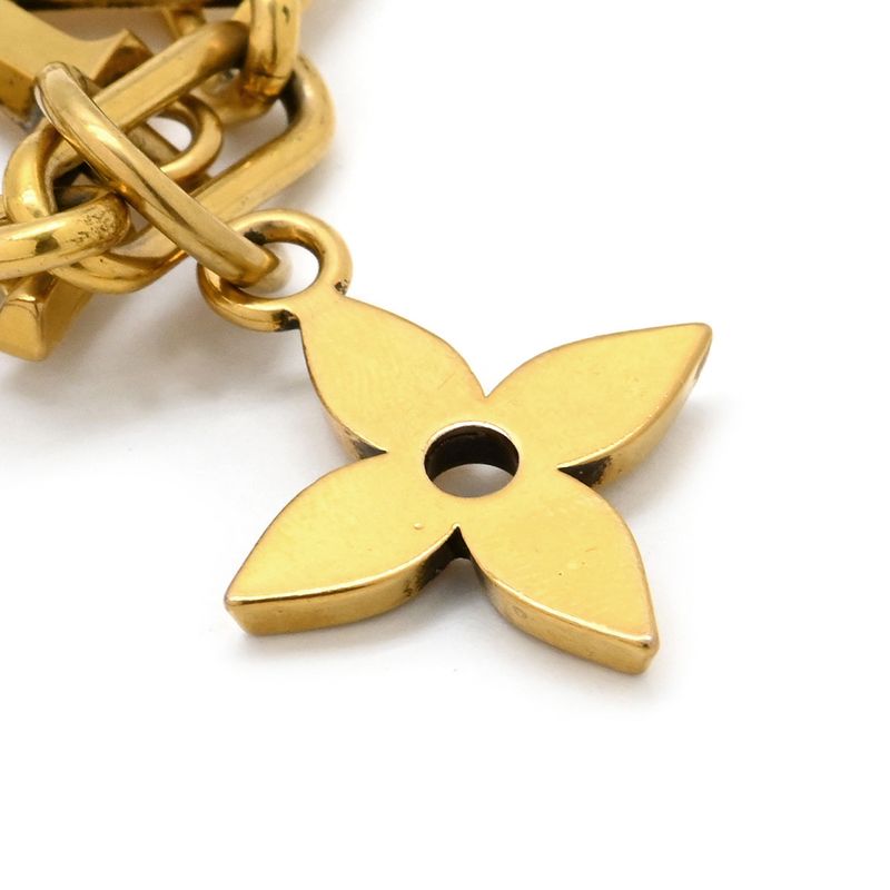 Louis Vuitton Necklace Collier LV Flower Necklace GP Gold LV Initials Flower