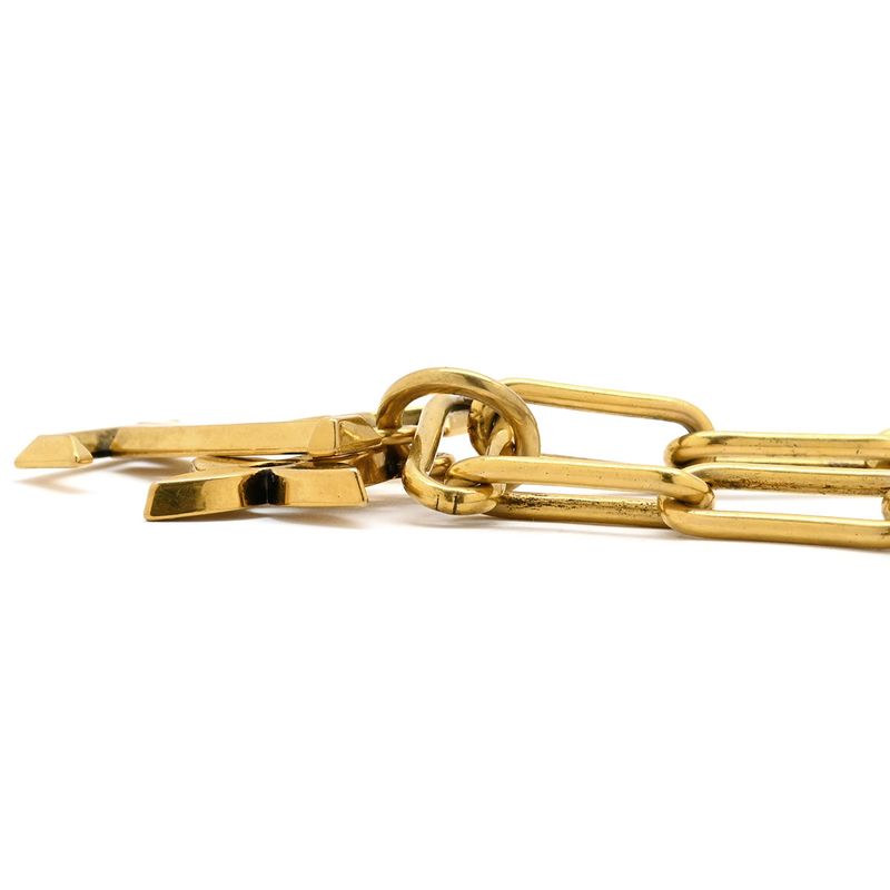 Louis Vuitton Necklace Collier LV Flower Necklace GP Gold LV Initials Flower