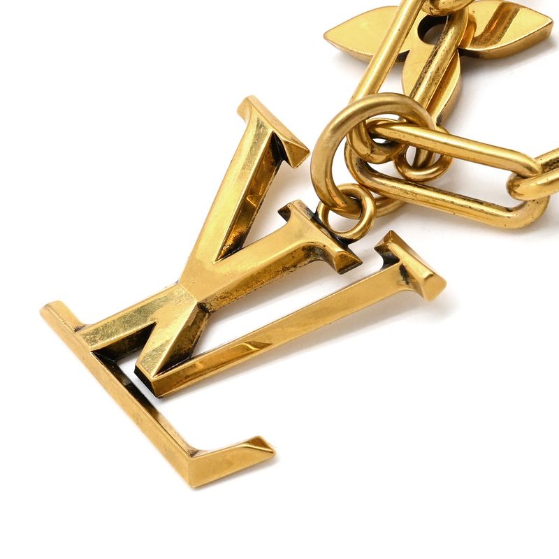 Louis Vuitton Necklace Collier LV Flower Necklace GP Gold LV Initials Flower