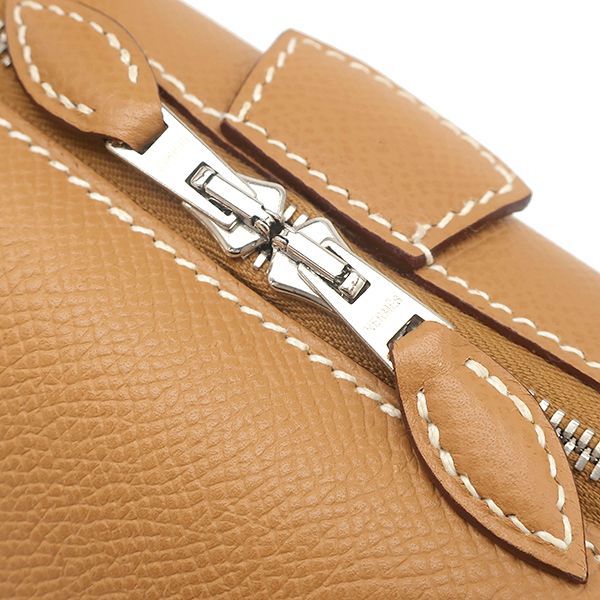 Hermes Handbag Paris Bombay 27 Vaux Epson Natural Silver Hardware Brown K