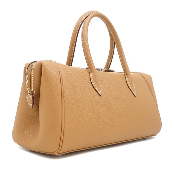 Hermes Handbag Paris Bombay 27 Vaux Epson Natural Silver Hardware Brown K