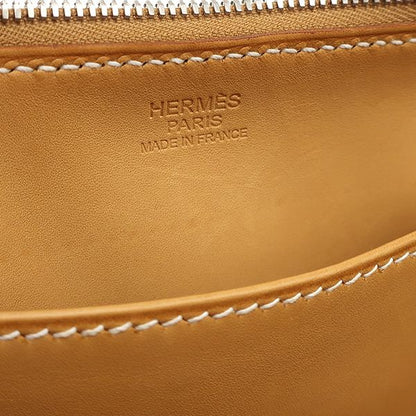 Hermes Handbag Paris Bombay 27 Vaux Epson Natural Silver Hardware Brown K