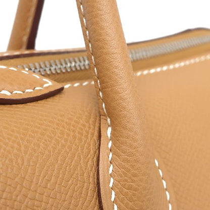 Hermes Handbag Paris Bombay 27 Vaux Epson Natural Silver Hardware Brown K