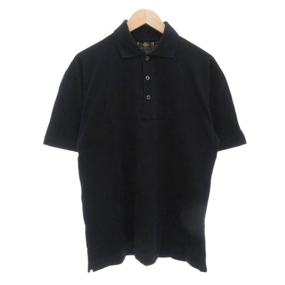 Fendi Polo Shirt 50 L Logo Embroidery Short Sleeves Black AE - GY19 AA