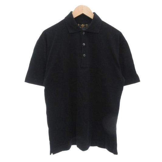 Fendi Polo Shirt 50 L Logo Embroidery Short Sleeves Black AE - GY19 AA