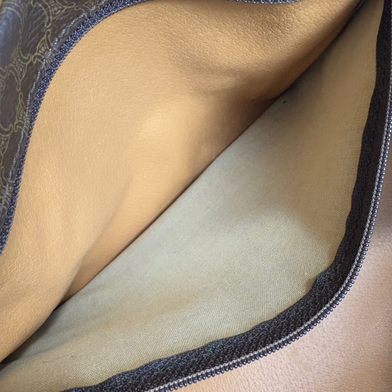 Celine Mini Boston Bag Handbag Macadam Pattern Pvcleather Triomphe