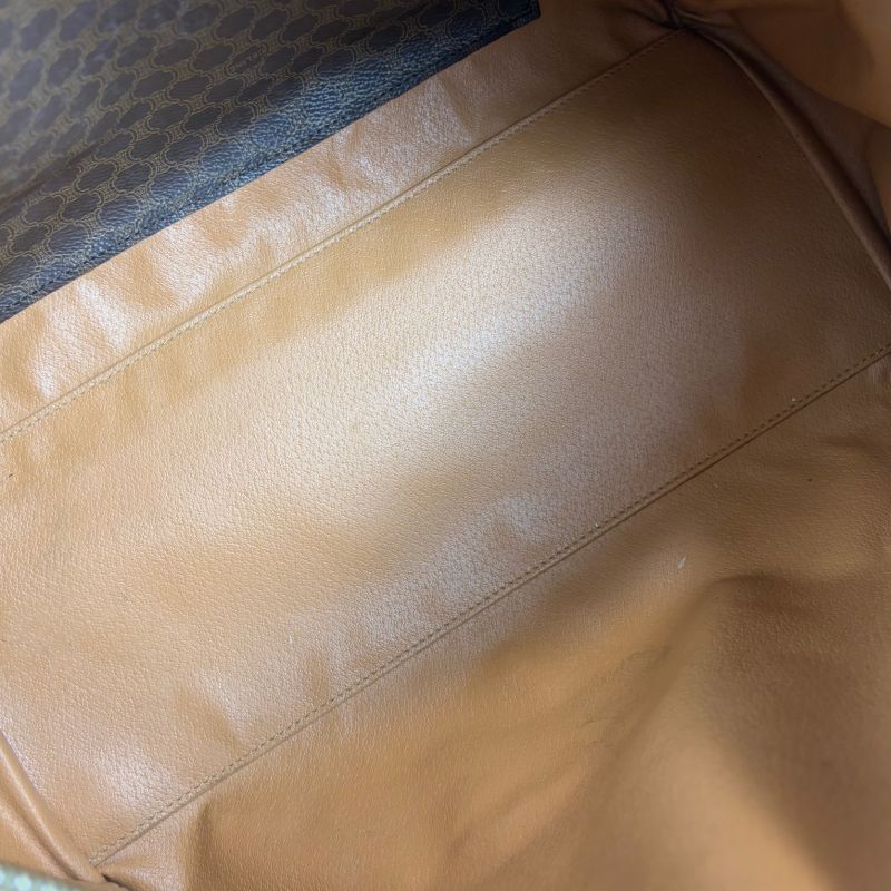 Celine Mini Boston Bag Handbag Macadam Pattern Pvcleather Triomphe