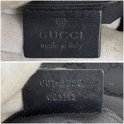 Gucci One Shoulder Bag Hobo Soho GG Pattern Black Nylon