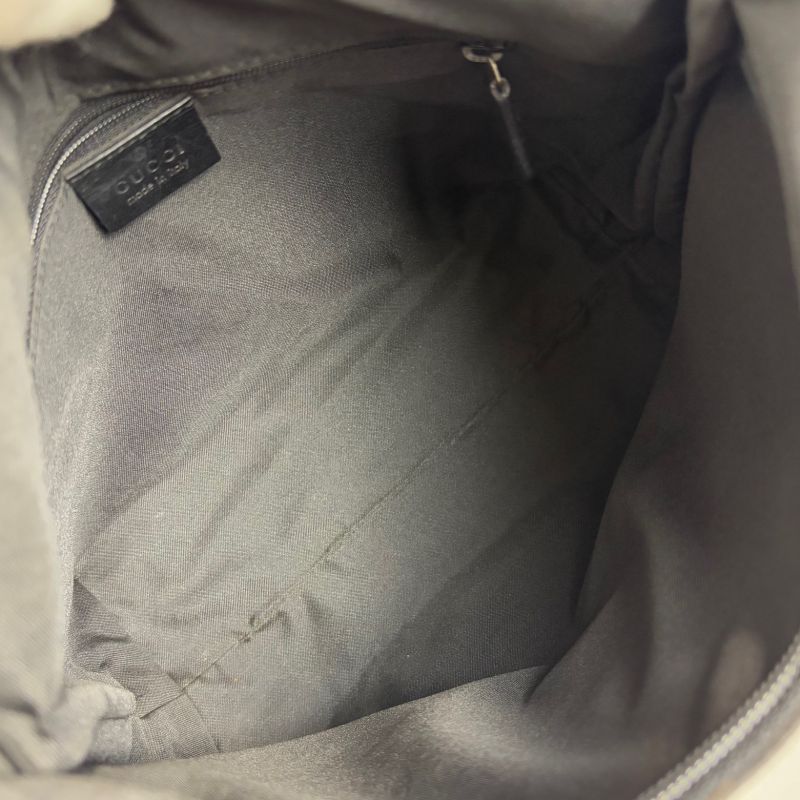 Gucci One Shoulder Bag Hobo Soho GG Pattern Black Nylon