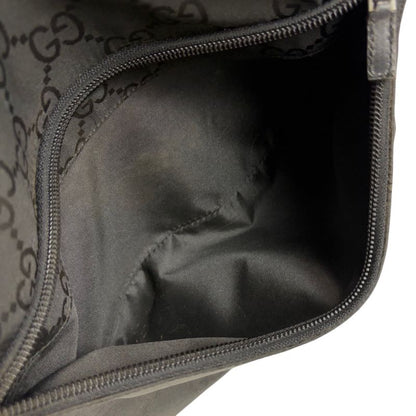 Gucci One Shoulder Bag Hobo Soho GG Pattern Black Nylon