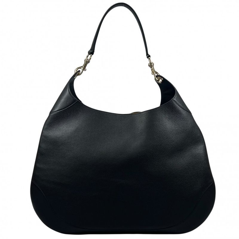 Gucci Handbag Women's Gucci B Medium Shoulder Gucci 820167 Leather Black Gold