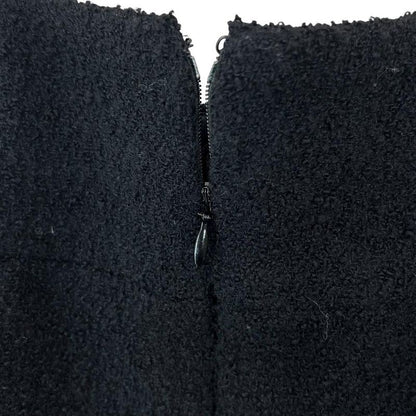 Chanel Set Up Women's Skirt Clothes Jacket Apparel Vintage Chanel 40 Black Wool