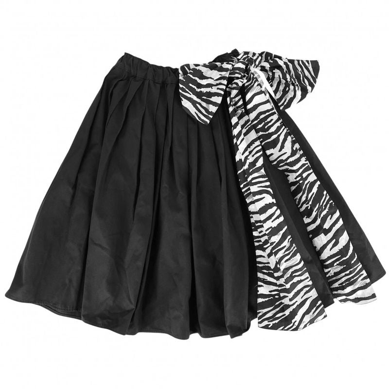 Prada Skirt Women's Zebra Ribbon Bottoms Clothing Apparel Prada 36 Black Cotton