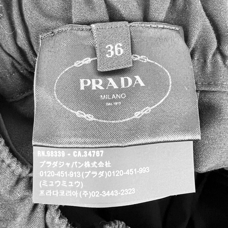 Prada Skirt Women's Zebra Ribbon Bottoms Clothing Apparel Prada 36 Black Cotton