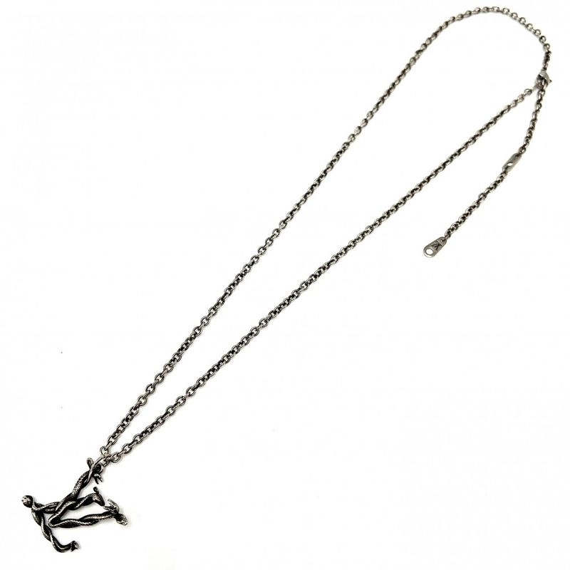 Louis Vuitton Necklace Unisex Snake Pendant Accessory With Adjuster Vintage