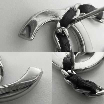 Chanel Earrings Women's Chain Coco Mark Accessories Chanel Rhinestone Leather