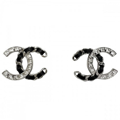 Chanel Earrings Women's Chain Coco Mark Accessories Chanel Rhinestone Leather