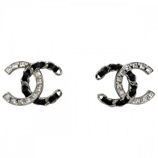 Chanel Earrings Women's Chain Coco Mark Accessories Chanel Rhinestone Leather