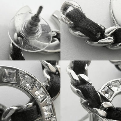 Chanel Earrings Women's Chain Coco Mark Accessories Chanel Rhinestone Leather